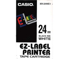 CASIO originální páska do tiskárny štítků CASIO XR-24WE1 / černý tisk / bílý podklad / nelaminovaná / 8m / 24mm