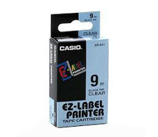 CASIO originální páska do tiskárny štítků CASIO XR-9X1 / černý tisk / průhledný podklad / nelaminovaná / 8m / 9mm