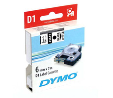 Dymo páska D1 6 mm x 7 m černá na bílé