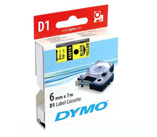 Dymo páska D1 6 mm x 7 m černá na žluté