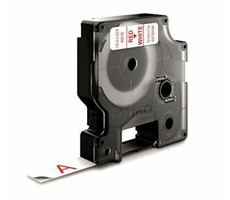 Dymo páska D1 12mm x 7m červená na bílé