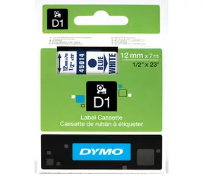 Dymo páska D1 12mm x 7m modrá na bílé