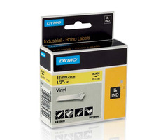 Dymo originální páska do tiskárny štítků 12mm x 5.5m (žlutý podklad)