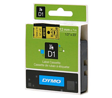 Dymo originální páska do tiskárny štítků 12mm x 7m (žlutý podklad )