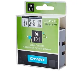 Dymo originální páska do tiskárny štítků 19mm x 7m (bílý podklad) - 45803-D