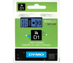 Dymo originální páska do tiskárny štítků 19mm x 7m (modrý podklad)
