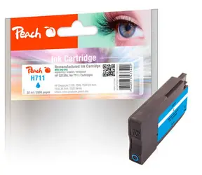 Peach remanufactured alternativní cartridge HP 711 (CZ130A) modrá / 32 ml / new chip