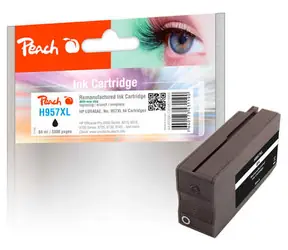 Peach remanufactured alternativní cartridge HP 957XL (L0R40AE) černá / 84 ml / new chip