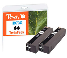 Peach remanufactured alternativní cartridge HP 973XL (L0S07AE) TwinPack černá / 2x 183 ml / new chip