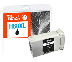 Peach remanufactured alternativní cartridge HP 80XL (C4871A) černá / 350 ml / new chip