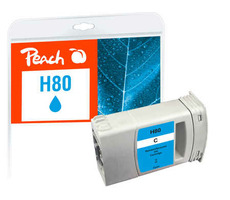 Peach remanufactured alternativní cartridge HP 80 (C4872A) modrá / 175 ml / new chip