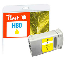 Peach remanufactured alternativní cartridge HP 80 (C4874A) žlutá / 175 ml / new chip