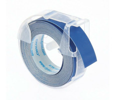 Dymo S0898140 originální páska do tiskárny štítků 9mm x 3m / bílý tisk / modrý podklad / 3D