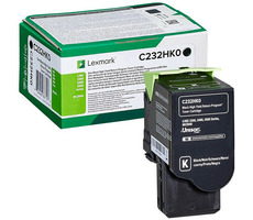 Lexmark C232HK0 HC originální vratný toner černá / pro C2525 & C2425 & C2535 & MC 2325 & MC 2425 & MS2535 / 3.000stran