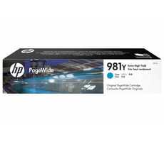 HP originální inkoustová náplň 981Y modrá / pro HP PageWide Enterprise Color 556dn & 556xh / 185ml
