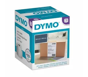 Dymo papírové štítky 159mm x 104mm / bílé / velké / 1x220 ks 