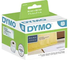 Dymo papírové štítky 89mm x 36mm (transparentní) 1x260 ks / velké