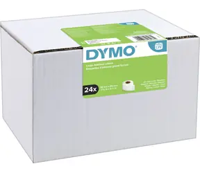 Dymo papírové štítky 89mm x 36mm 24x260 ks / bílé / velké