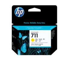 HP CZ136A originální cartridge 711 žlutá 3-pack