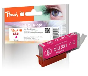 Peach C530/531 alternativní inkoustová kazeta fialová / pro Pixma TS 8700 & Pixma TS 8750