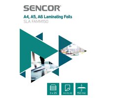 SENCOR SLA FAMM150 Laminovací fólie A4&A5&A6/150mic (3x25ks)