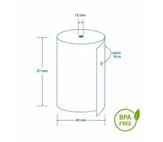 Termo kotouček 57x40/12mm/18m baleno po 10 ks