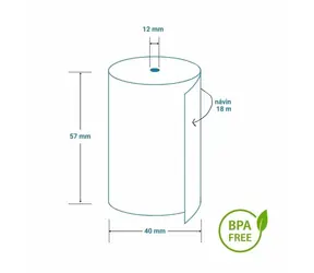 Termo kotouček 57x40/12mm/18m baleno po 10 ks