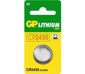 GP CR2430, knoflíková lithiová baterie kompatibilní s CR2430