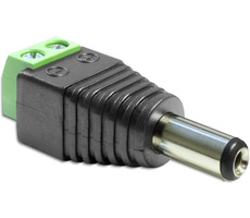 DeLock adaptér DC 2.1 x 5.5 mm samec > svorkovnice 2 piny