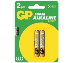 GP alkalické baterie AAAA / 1,5V / (LR8D425) / 2 pack / bulk