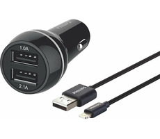 Philips CL Car Charger 2x USB černá / 3.1A / Lightning / MFI certifikace