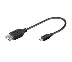 PremiumCord USB redukce kabel USB A F - Micro USB M 20cm / OTG