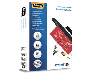 Fellowes A4 175 mic / Laminovací fólie / 100ks / lesklá