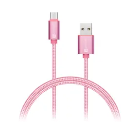 CONNECT IT Wirez Premium Metallic USB C - USB růžovo-zlatá / 1 m
