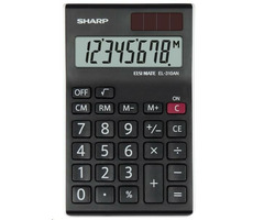 SHARP EL310ANWH černo-bílá / stolní kalkulačka / osmimístná