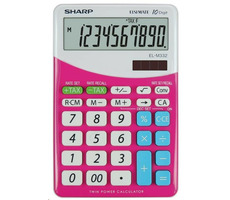 SHARP EL-M332BPK růžová / stolní kalkulačka / desetimístná