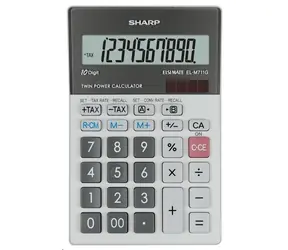 SHARP EL-M711GGY stříbrná / stolní kalkulačka / desetimístná