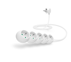 CONNECT IT prodlužovací kabel 230V 5 zásuvek 2 m bez vypínače bílá