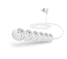 CONNECT IT prodlužovací kabel 230V 6 zásuvek 3 m bez vypínače bílá