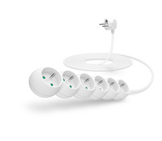 CONNECT IT prodlužovací kabel 230V 6 zásuvek 5 m bez vypínače bílá