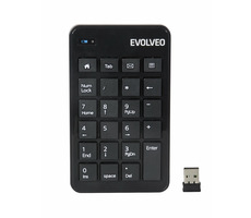 EVOLVEO WN160 bezdrátová numerická klávesnice černá / USB