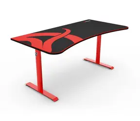 AROZZI ARENA Gaming Desk herní stůl černočervený / D:160cm / Š: 71-82cm / V: 71-81cm