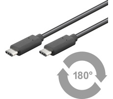 MicroConnect USB3.1 Type C (M) - Type C (M) 0.5m černá