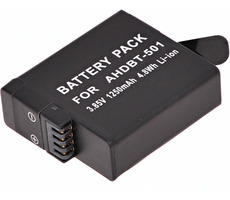 T6 Power Baterie pro GoPro Hero5 Black / AHDBT-501 / AABAT-001 / 1250mAh / černá