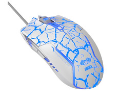 E-BLUE Cobra bílá / Herní optická myš / 2500DPI / 6 tlačítek / 1 kolečko / drátová (USB) 