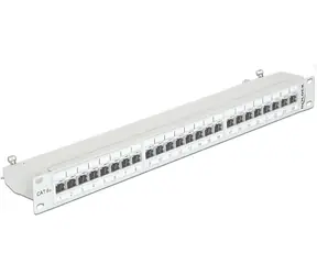 Delock 19” Patch Panel / 24 Port / Cat.6A / šedá