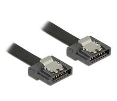DeLock kabel SATA FLEXI 6 Gb/s 20 cm černá