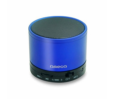 OMEGA OG47B Bluetooth reproduktor / 3W / FM / micro SD / hliníkový / modrý