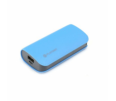 OMEGA PowerBank 5200mAh - kožená / Externí baterie pro mobil nebo tablet / 1xUSB / 2.1A / modrá