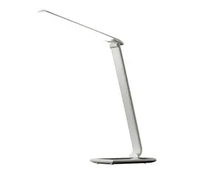 Solight WO37-W LED stolní lampička stmívatelná / 12W / volba teploty světla / USB / bílý lesk